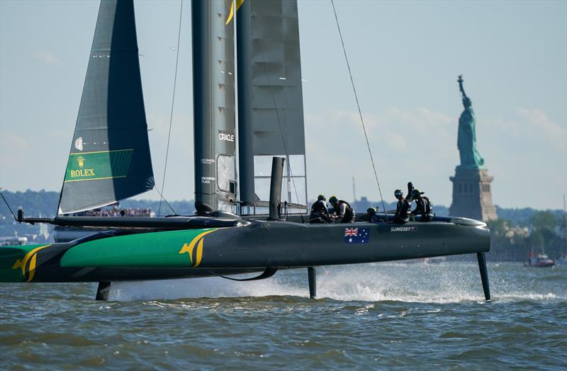 New York SailGP day 1 photo copyright Sam Greenfield / SailGP taken at  and featuring the F50 class