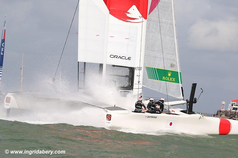 Strong winds for the Cowes SailGP on Sunday photo copyright Ingrid Abery / www.ingridabery.com taken at  and featuring the F50 class