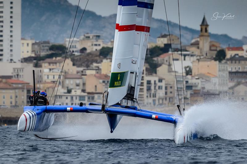 The final SailGP event of Season 1 in Marseille, France - Day 2 photo copyright Sam Kurtul / www.worldofthelens.co.uk taken at  and featuring the F50 class