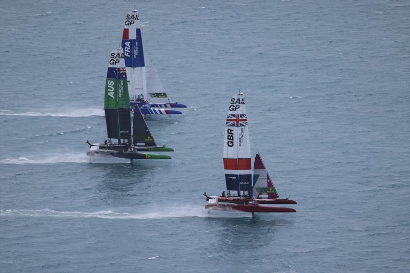 A dramatic podium race in the Bermuda SailGP presented by Hamilton Princess photo copyright Simon Bruty for SailGP taken at Royal Bermuda Yacht Club and featuring the F50 class