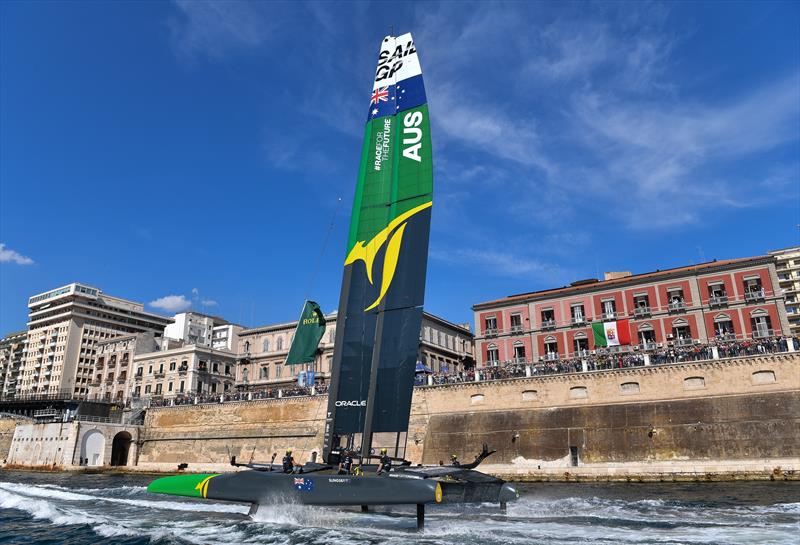 Australian SailGP Team in the final practice session ahead of Italy SailGP, Event 2, Season 2 in Taranto, Italy - photo © Ian Roman for SailGP