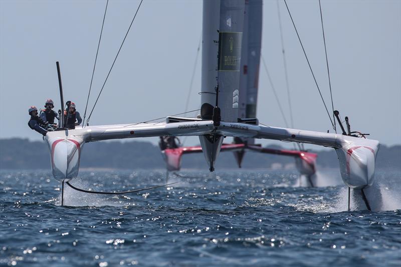 Race Day 1 of the Italy SailGP, Event 2, Season 2 in Taranto, Italy photo copyright Ian Roman for SailGP taken at  and featuring the F50 class