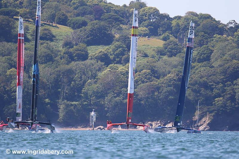 Day 2 at Great Britain SailGP (Event 3, Season 2) in Plymouth photo copyright Ingrid Abery / www.ingridabery.com taken at  and featuring the F50 class