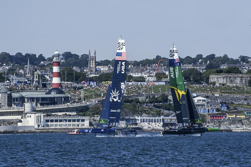 Australian SailGP team win Great Britain SailGP (Event 3, Season 2) in Plymouth photo copyright Jon Buckle for SailGP taken at  and featuring the F50 class