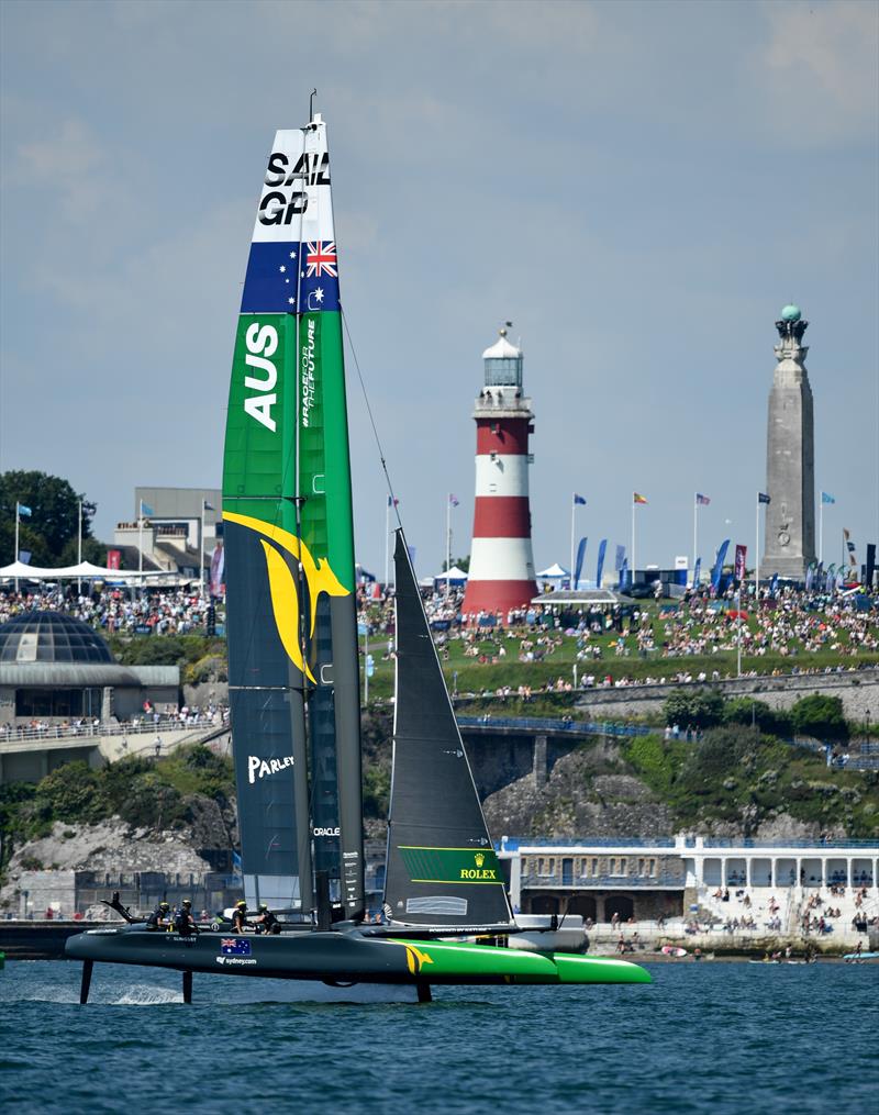 Australian SailGP team win Great Britain SailGP (Event 3, Season 2) in Plymouth photo copyright Ricardo Pinto for SailGP taken at  and featuring the F50 class