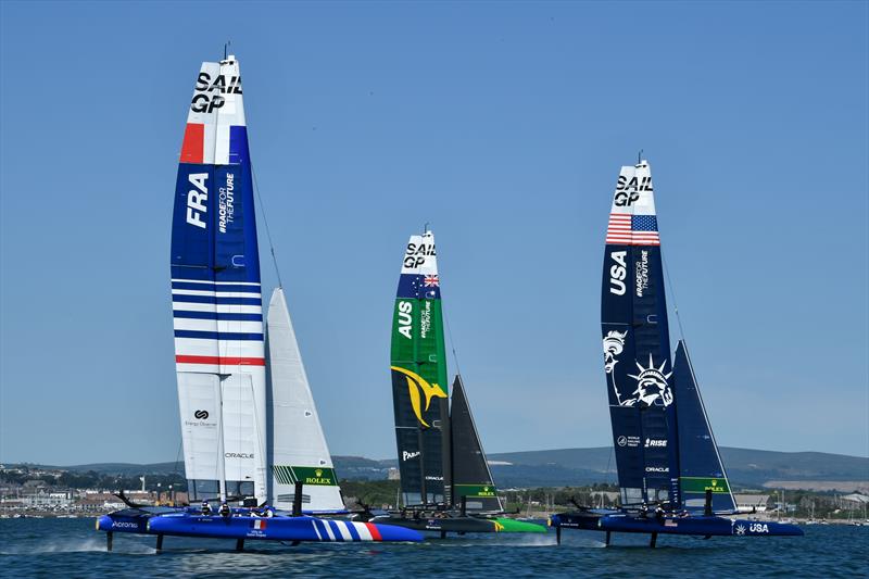 Australian SailGP team win Great Britain SailGP (Event 3, Season 2) in Plymouth photo copyright Ricardo Pinto for SailGP taken at  and featuring the F50 class