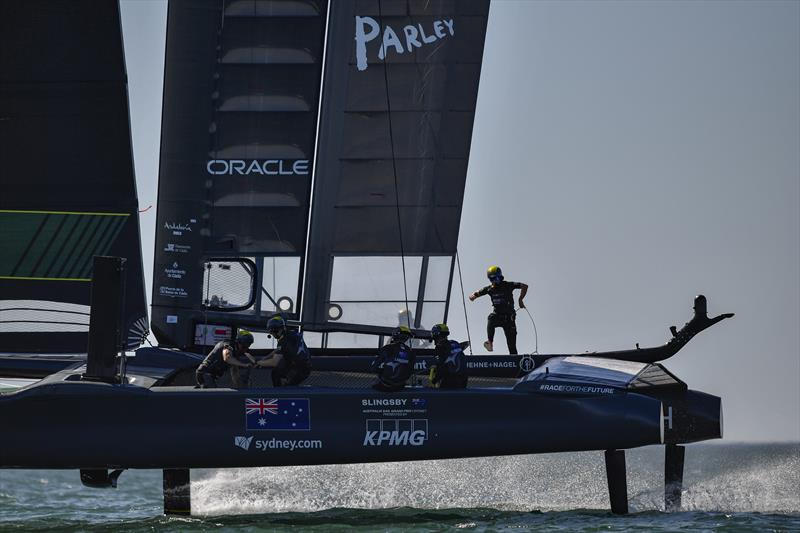 Australian SailGP Team at the Spain Sail Grand Prix photo copyright Ricardo Pinto for SailGP taken at  and featuring the F50 class