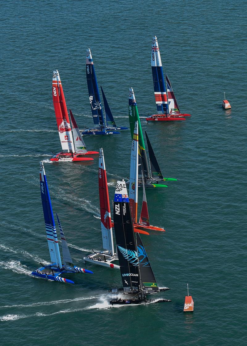 Race Day 1 at the Spain Sail Grand Prix photo copyright Ricardo Pinto for SailGP taken at  and featuring the F50 class