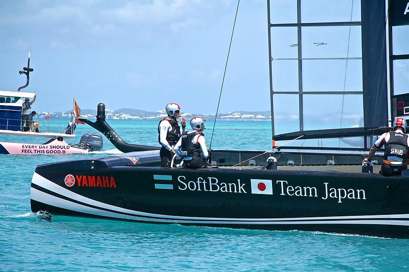 The AC50 has been reworked to create the F50 one design. Chris Draper (centre right) will head up the British SailGP team photo copyright Richard Gladwell taken at  and featuring the F50 class