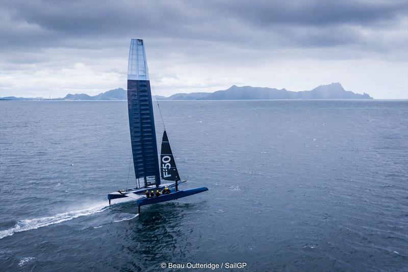 The first Foiling 50 test sails off Marsden Cove, Whangarei, Northland - photo © Beau Outteridge