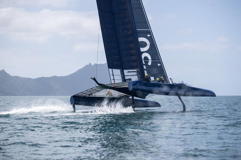 USA SailGP Team training off Whangarei, Northland, New Zealand photo copyright Matt Knighton / USA SailGP Team taken at  and featuring the F50 class