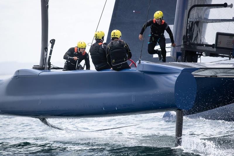 USA SailGP Team training off Whangarei, Northland, New Zealand photo copyright Matt Knighton / USA SailGP Team taken at  and featuring the F50 class