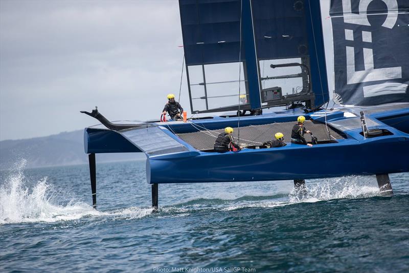 USA SailGP Team training off Whangarei, Northland, New Zealand photo copyright Matt Knighton / USA SailGP Team taken at  and featuring the F50 class