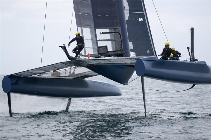 USA SailGP Team training off Whangarei, Northland, New Zealand photo copyright Matt Knighton / USA SailGP Team taken at  and featuring the F50 class