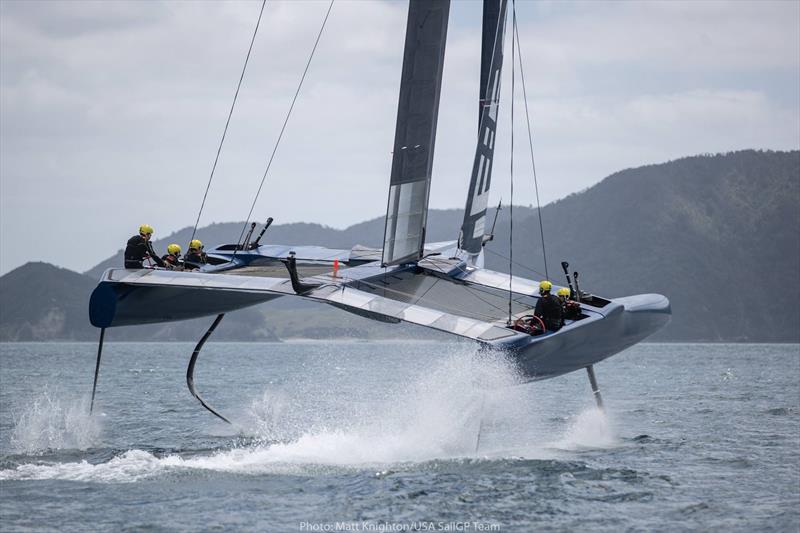 USA SailGP Team training off Whangarei, Northland, New Zealand photo copyright Matt Knighton / USA SailGP Team taken at  and featuring the F50 class