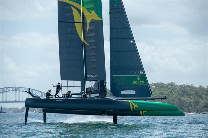 Australia SAILGP Team skippered by Tom Slingsby on the final day of practice. Event 1 Season 1 SailGP event in Sydney Harbour, Sydney, Australia - photo © Chris Cameron / SailGP