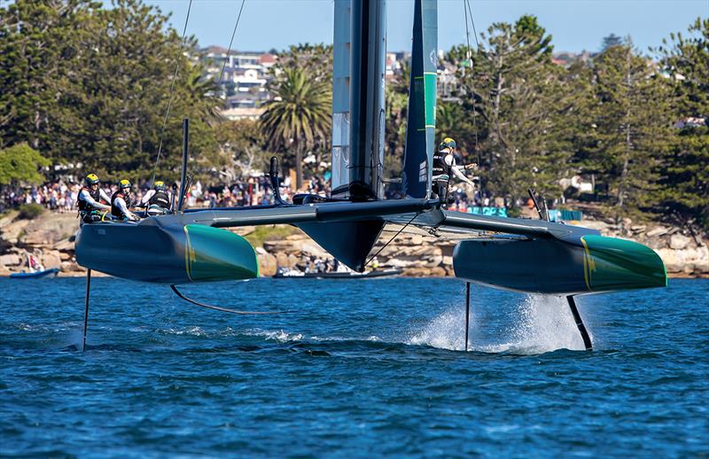  AUS SailGP Team in action photo copyright Crosbie Lorimer taken at Royal Sydney Yacht Squadron and featuring the F50 class