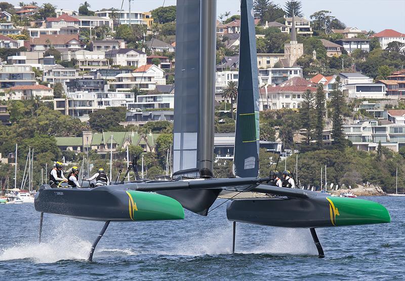 Team AUS preparee to gybe - photo © John Curnow