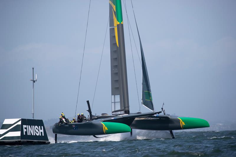 Australia SAILGP Team skippered by Tom Slingsby during a practice race. Event 2 Season 1 SailGP event in San Francisco - photo © Lloyd Images