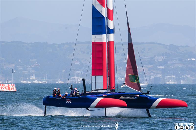 United Kingdom SailGP Team made the final match race against Japan in practice racing - photo © Nic Douglass / www.AdventuresofaSailorGirl.com