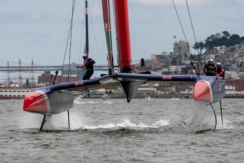 Team GBR helmed by Dylan Fletcher in race four. Race Day 2 Event 2 Season 1 SailGP event in San Francisco - photo © Chris Cameron