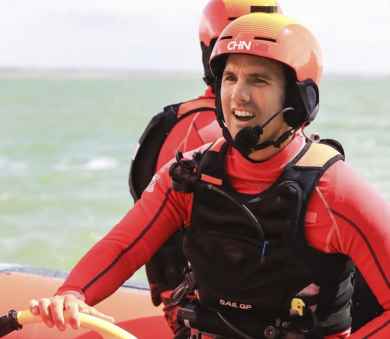 Phil Robertson - Skipper of Team CHN in the SailGP photo copyright Galen Chan for SailGP taken at Royal Solent Yacht Club and featuring the F50 class