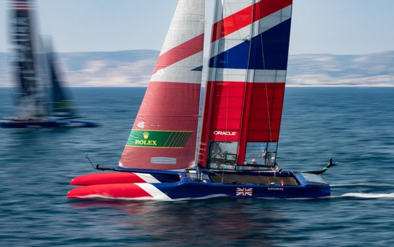 Great Britain SailGP Team helmed by Dylan Fletcher in action as they compete in a practice race ahead of the final SailGP event of Season 1 in Marseille, France. - photo © Adam Warner for SailGP