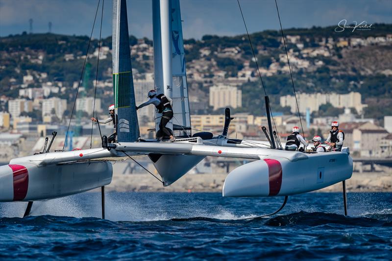 The final SailGP event of Season 1 in Marseille, France - Day 1 photo copyright Sam Kurtul / www.worldofthelens.co.uk taken at  and featuring the F50 class