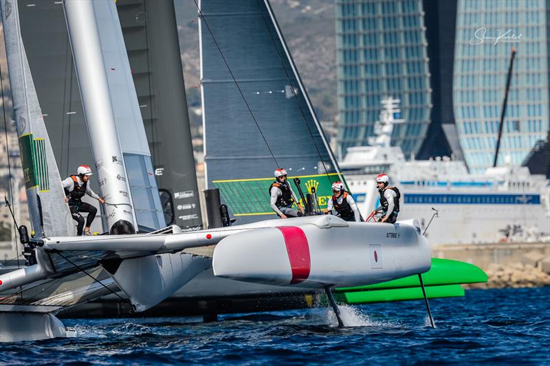 The final SailGP event of Season 1 in Marseille, France - Day 1 photo copyright Sam Kurtul / www.worldofthelens.co.uk taken at  and featuring the F50 class