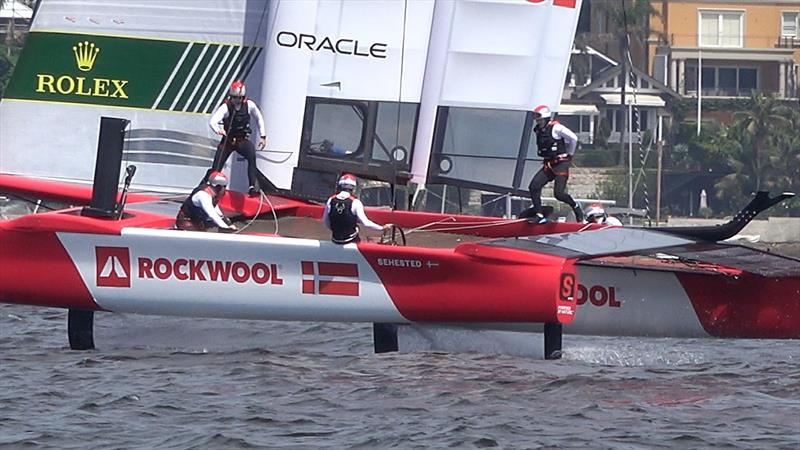 The Danish team in action photo copyright Bow Caddy Media taken at Royal Sydney Yacht Squadron and featuring the F50 class