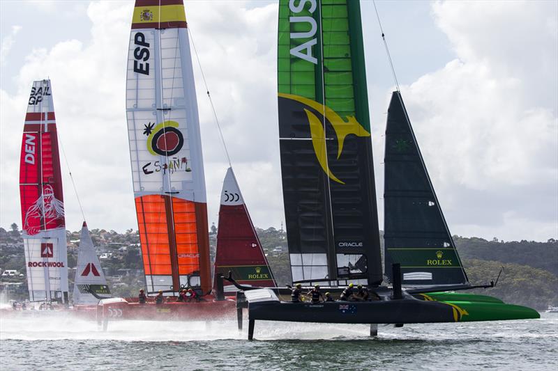 New kids on the block, Denmark and Spain, take it to the reigning champion, Australia. Often with great success BTW photo copyright Andrea Francolini taken at Royal Sydney Yacht Squadron and featuring the F50 class