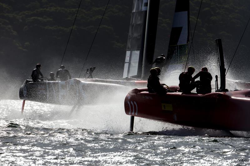 Spain were able to lead for a lot of Race Three. It is a brutal school out there, but they could well master the F50 and be really potent photo copyright Andrea Francolini taken at Royal Sydney Yacht Squadron and featuring the F50 class