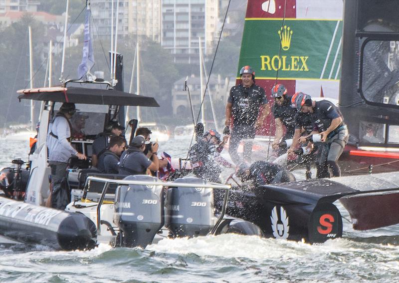 Winners are grinners - Ineos Team GBR take out Round One of the 2020 SailGP season photo copyright John Curnow taken at Royal Sydney Yacht Squadron and featuring the F50 class