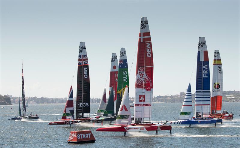 Future Fibres supplies rope ti the whole F50 fleet. SailGP, Event 1 Season 2 in Sydney Harbour, Sydney, Australia. 25 February  photo copyright Lloyd Images / SailGP taken at Royal Yacht Squadron and featuring the F50 class