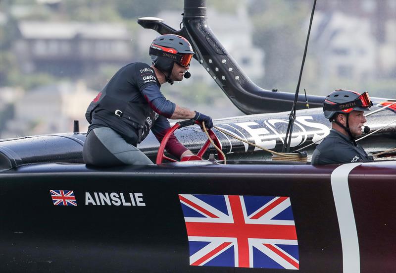 20 years on from his first Gold Medal win on Sydney Harbour Ben Ainslie switches a Laser tiller to a F50 wheel. - photo © Eloi Stichelbaut for SailGP