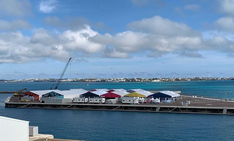 SailGP team bases and the SailGP operations facilities have been established on Cross Island adjacent to the historic Royal Dockyard in Bermuda photo copyright SailGP taken at Royal Bermuda Yacht Club and featuring the F50 class