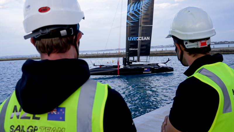 NZSailGP launch their F50 Amokura in Bermuda - April 20, 2021 ahead of the Second Series of the SailGP  photo copyright NZSailGP taken at Royal Bermuda Yacht Club and featuring the F50 class