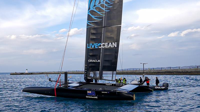 NZSailGP launch their F50 Amokura in Bermuda - April 20, 2021 ahead of the Second Series of the SailGP  photo copyright NZSailGP taken at Royal Bermuda Yacht Club and featuring the F50 class