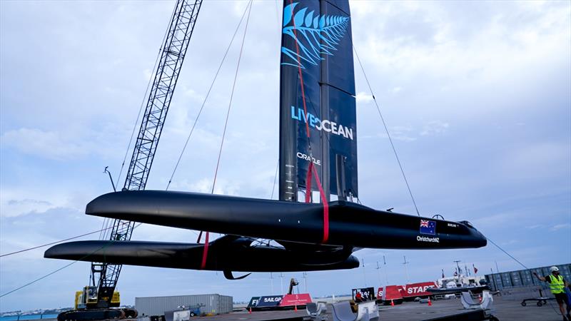 NZSailGP launch their F50 Amokura in Bermuda - April 20, 2021 ahead of the Second Series of the SailGP  photo copyright NZSailGP taken at Royal Bermuda Yacht Club and featuring the F50 class