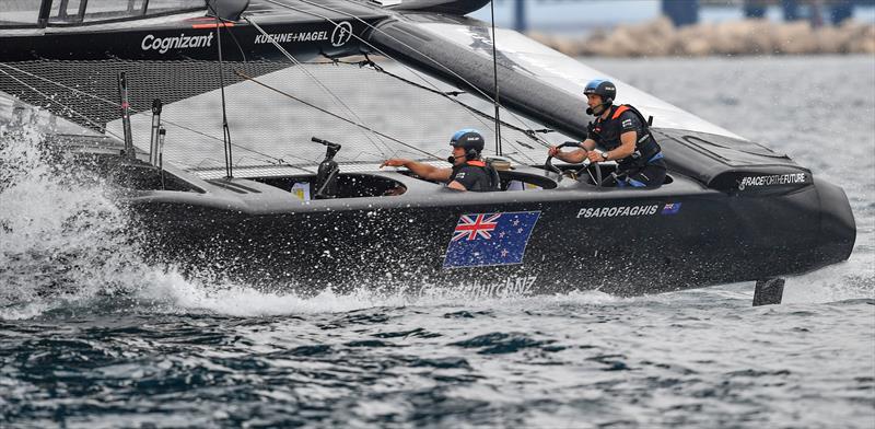 New Zealand SailGP Team helmed by interim skipper Arnaud Psarofaghism in action ahead of racing on race day 1. Italy SailGP, Event 2, Season 2 in Taranto, Italy. 05 June - photo © Ricardo Pinto / SailGP