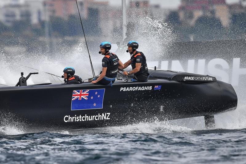 New Zealand SailGP Team helmed by interim skipper Arnaud Psarofaghis in action on Race Day 1 during racing. Italy SailGP, Event 2, Season 2 in Taranto, Italy. 05 June  - photo © Ricardo Pinto / SailGP