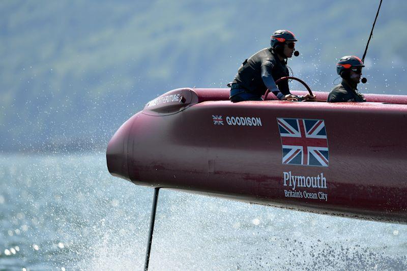 Paul Goodison driving the Great Britain SailGP Team F50 - Day 1 at Great Britain SailGP (Event 3, Season 2) in Plymouth - photo © Ricardo Pinto for SailGP