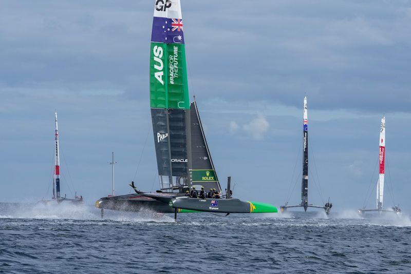 Practice racing ahead of the ROCKWOOL Denmark Sail Grand Prix photo copyright Ian Roman for SailGP taken at  and featuring the F50 class