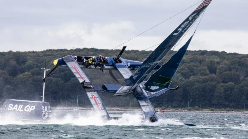  USA SailGP Team almost capsizes during the Practice Fleet Races at Denmark SailGP - photo © SailGP