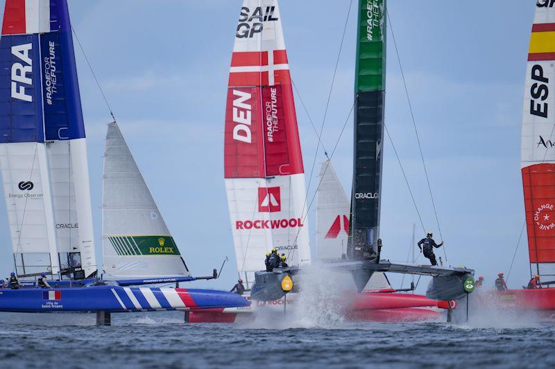Day 1 of the ROCKWOOL Denmark Sail Grand Prix photo copyright Thomas Lovelock for SailGP taken at Sailing Aarhus and featuring the F50 class