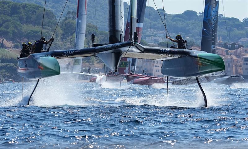 Australia SailGP Team helmed by Tom Slingsby in action on Race Day 2 of France SailGP photo copyright Bob Martin for SailGP taken at  and featuring the F50 class