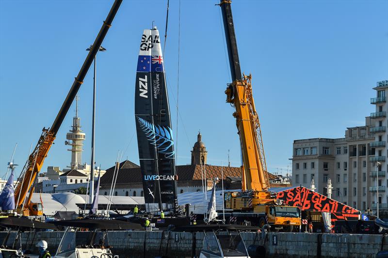 New Zealand SailGP Team co-helmed by Peter Burling and Blair Tuke in action during a practice session ahead of Spain SailGP, Event 6, Season 2 in Cadiz, Andalucia, Spain.  - photo © Ricardo Pinto/SailGP