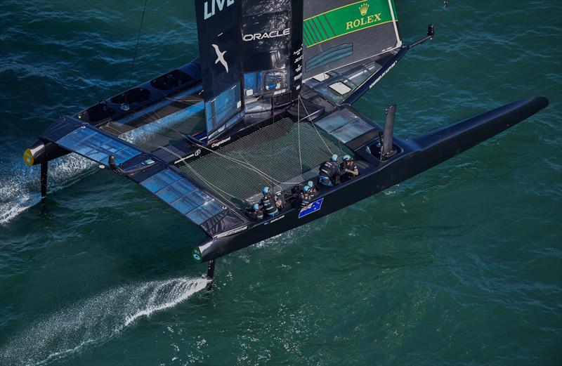 New Zealand SailGP Team co-helmed by Peter Burling and Blair Tuke. Race Day 1 at Spain SailGP, Event 6, Season 2 in Cadiz, Andalucia, Spain. 9th October - photo © Ricardo Pinto/SailGP