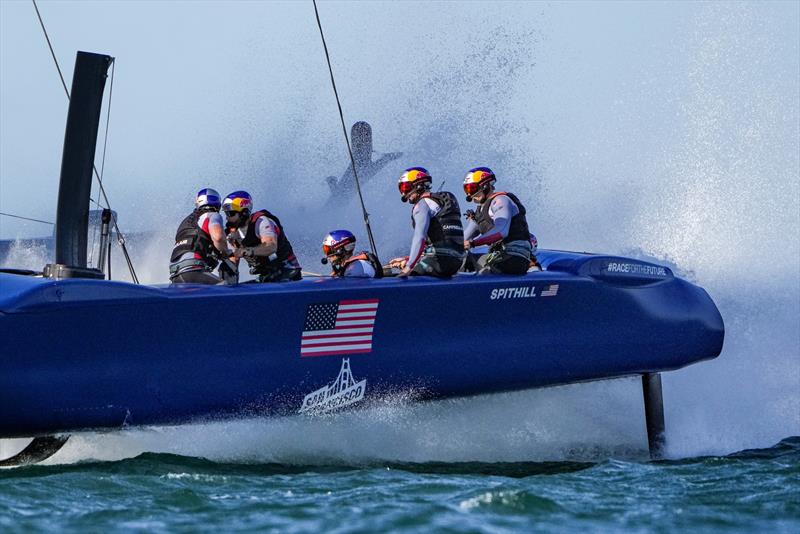 USA SailGP Team helmed by Jimmy Spithill in action on Race Day 2 at Spain SailGP, Event 6, Cadiz - photo © Thomas Lovelock/SailGP