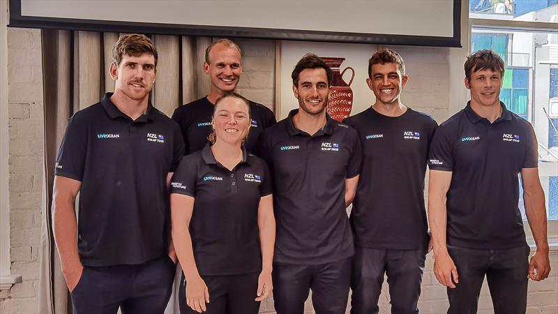 The NZSailGP crew at the launch function for 2023 Regatta announcement in Auckland photo copyright Richard Gladwell - Sail-World.com/nz taken at Royal New Zealand Yacht Squadron and featuring the F50 class